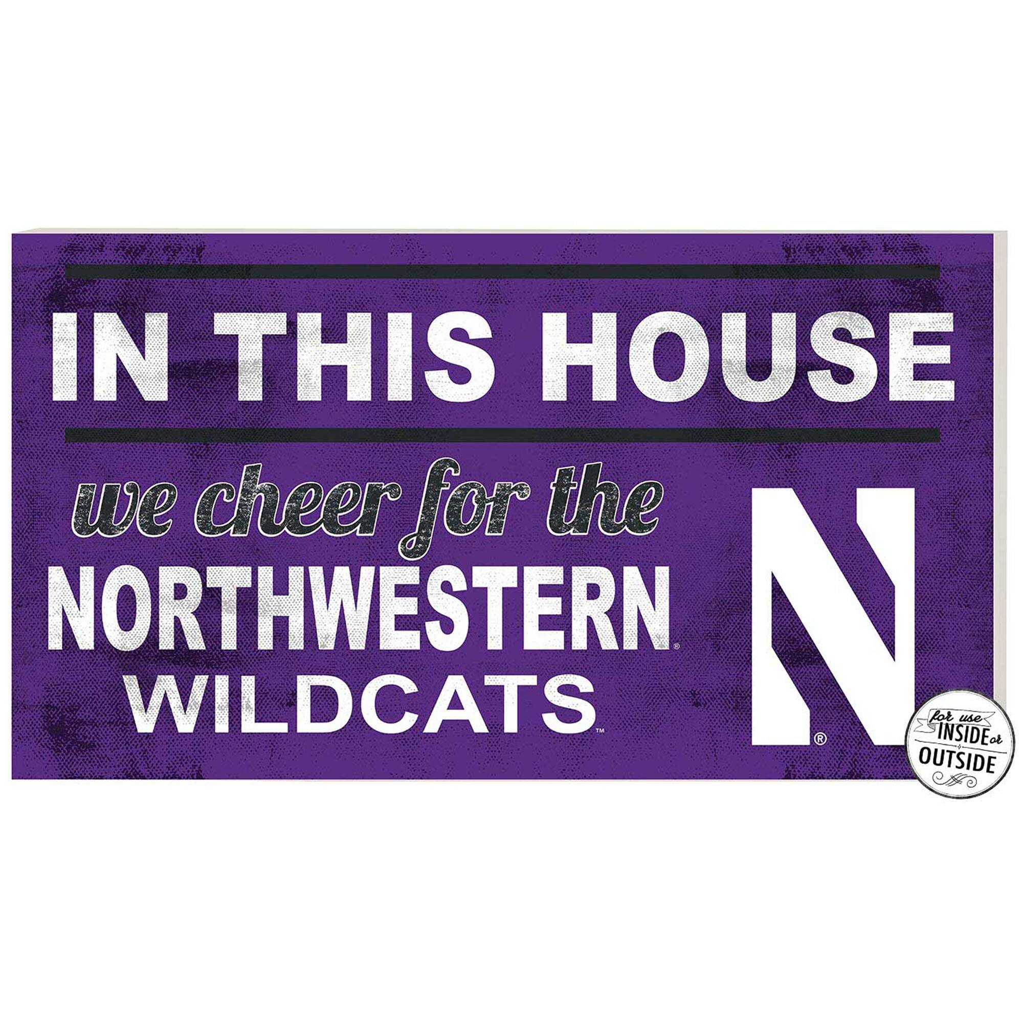 Purple Northwestern Wildcats 11'' x 20'' Indoor/Outdoor In This House Sign