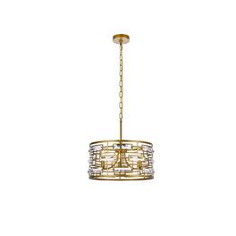 Elegant Lighting - Kennedy 16.5 inch pendant in - Brass