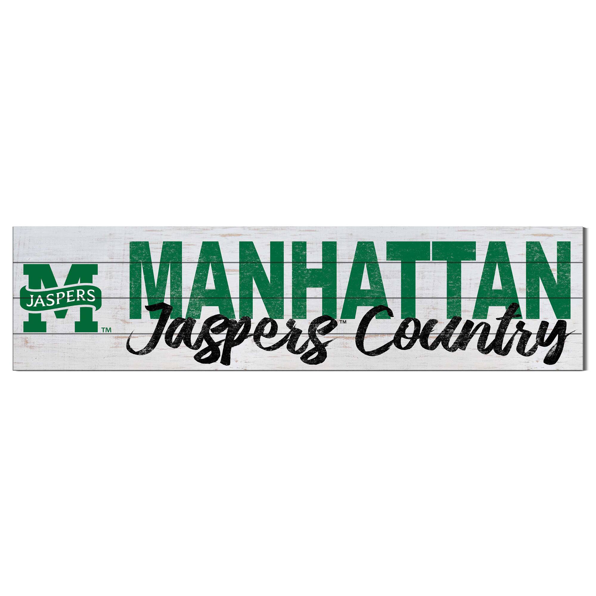 Manhattan Jaspers 40'' x 10'' Logo Sign