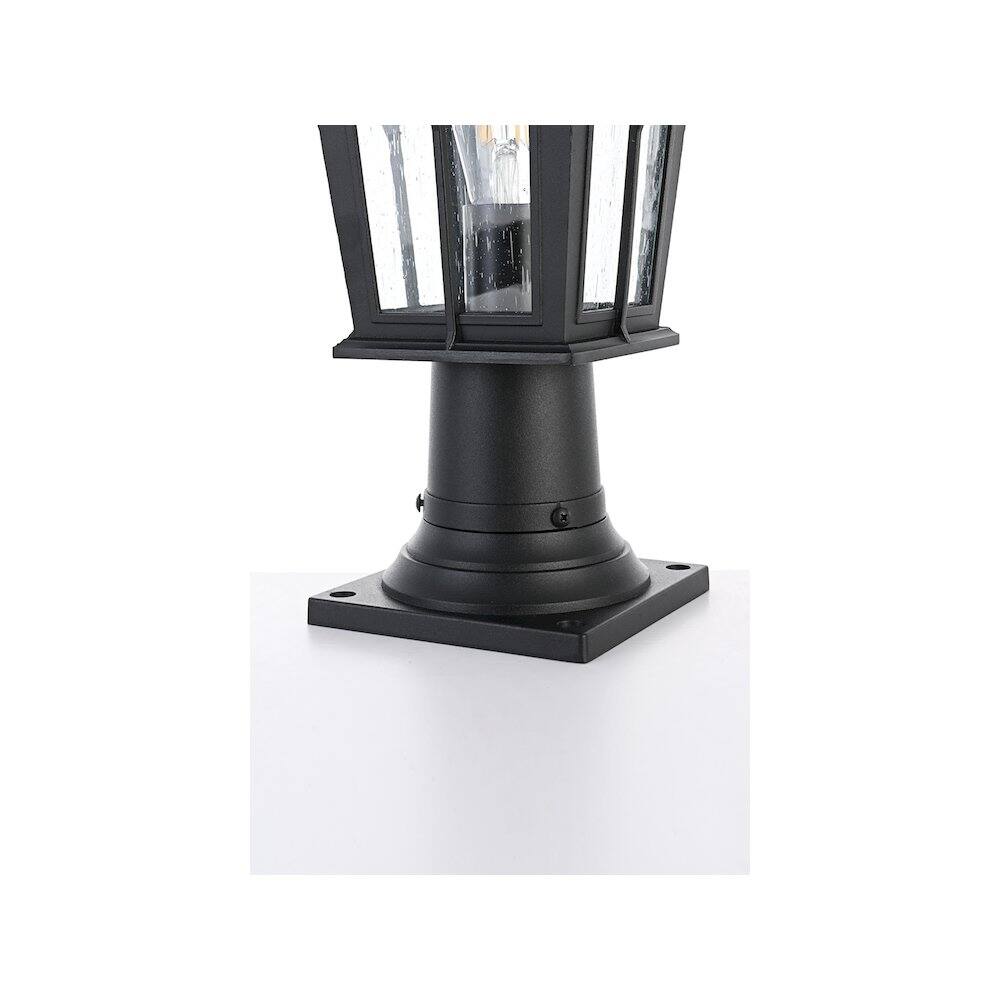 Alt View 3. Elegant Lighting - Bodine 7 inch Outdoor Pendant in Black - Black.