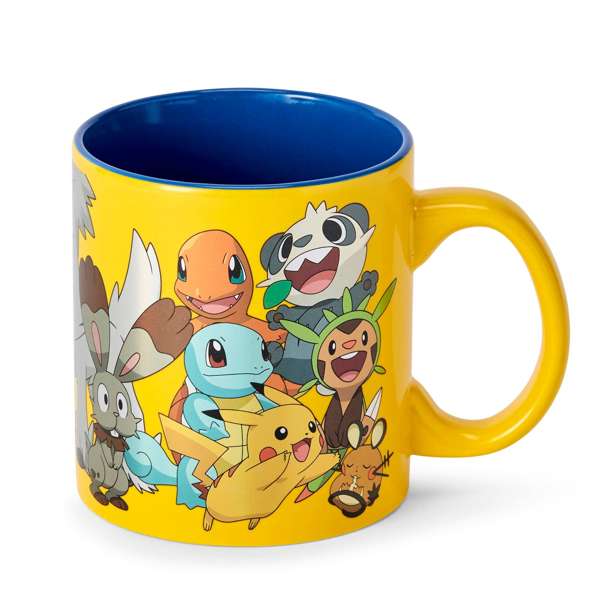 Alt View 2. Pokémon - Pokémon XY Series Large Pokémon Group Foil Print Coffee Mug | Holds 20 Ounces - Yellow.