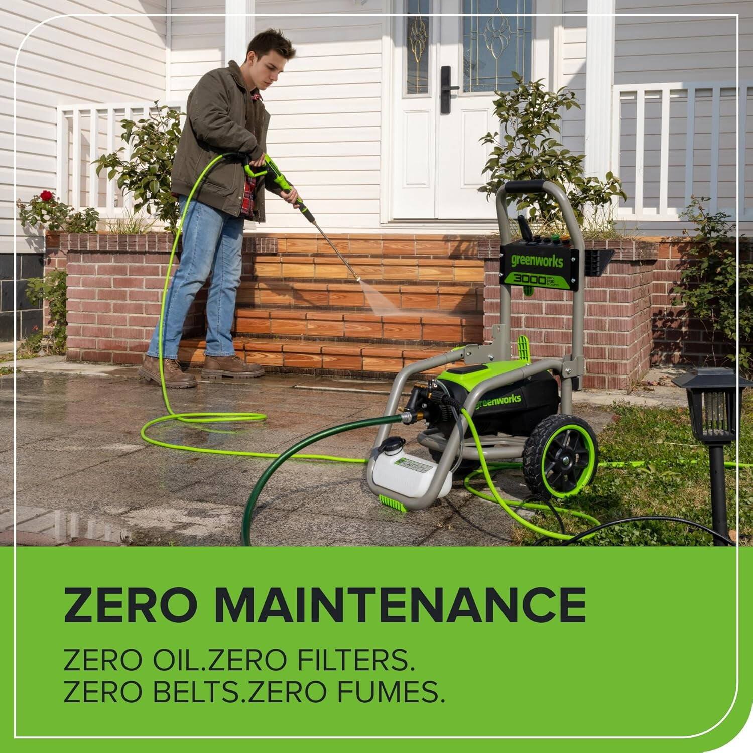 ZERO MAINTENANCE  
ZERO OIL. ZERO FILTERS. ZERO BELTS. ZERO FUMES.