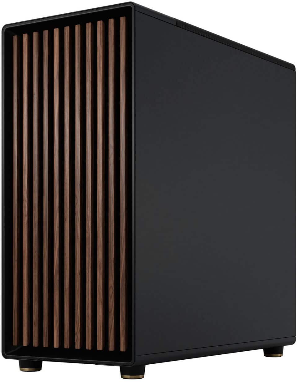 Alt View 16. Fractal Design - North XL Charcoal Black Chassis with Walnut Front and Dark Tinted G Side Panel Mid-Tower PC Case - Black.