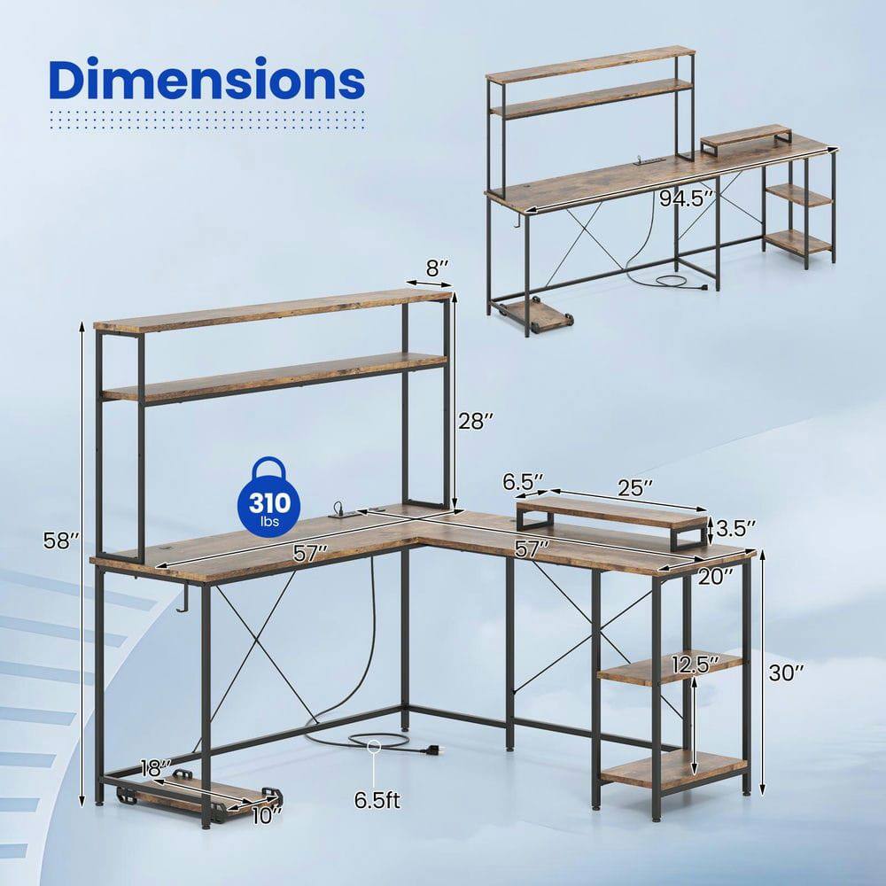 Dimensions: 94.5" x 8" x 28" x 58" x 310 lbs x 57" x 6.5" x 57" x 25" x 3.5" x 20" x 12.5" x 30" x 18" x 10" x 6.5ft