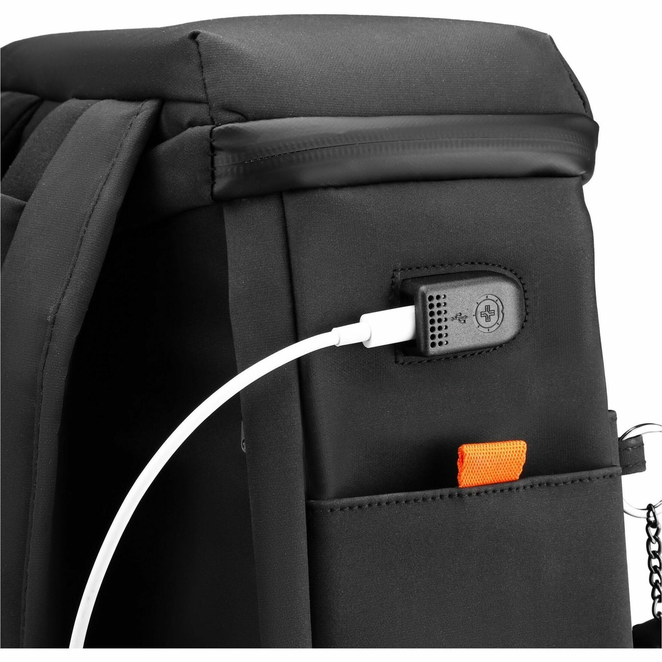 Alt View 22. Swissdigital Design - SEON L+ TSA-Friendly Backpack With USB Charging Port  RFID Protection and Fits Up to 16″ Laptop - Black.