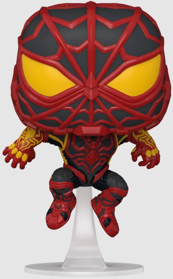 Front. Marvel - Marvel Spider-Man Funko POP Vinyl Figure | Miles Morales Strike Suit - Red.