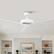 Front. Parrot Uncle - 52" Modern White DC Motor No Light Ceiling Fan - Satin white.
