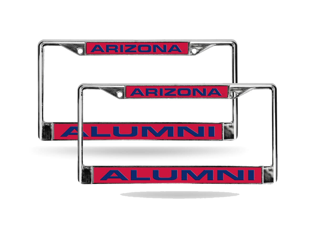 Arizona Wildcats Alumni Chrome Metal (Set of 2) Laser Cut License Plate Frames
