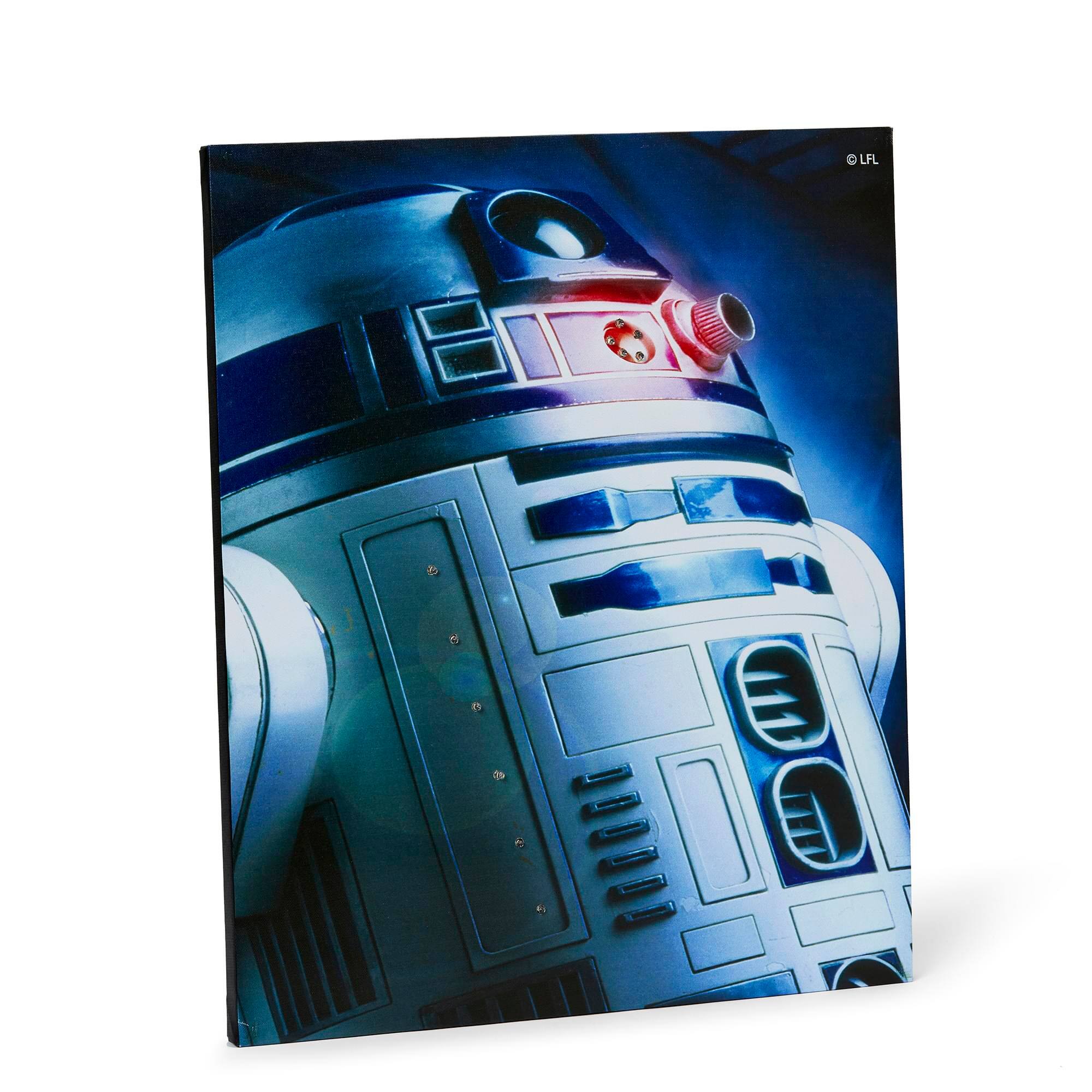 Alt View 10. Star Wars - Star Wars Illuminated Canvas Art - 23.9”x19.9” - R2D2 - Blue.