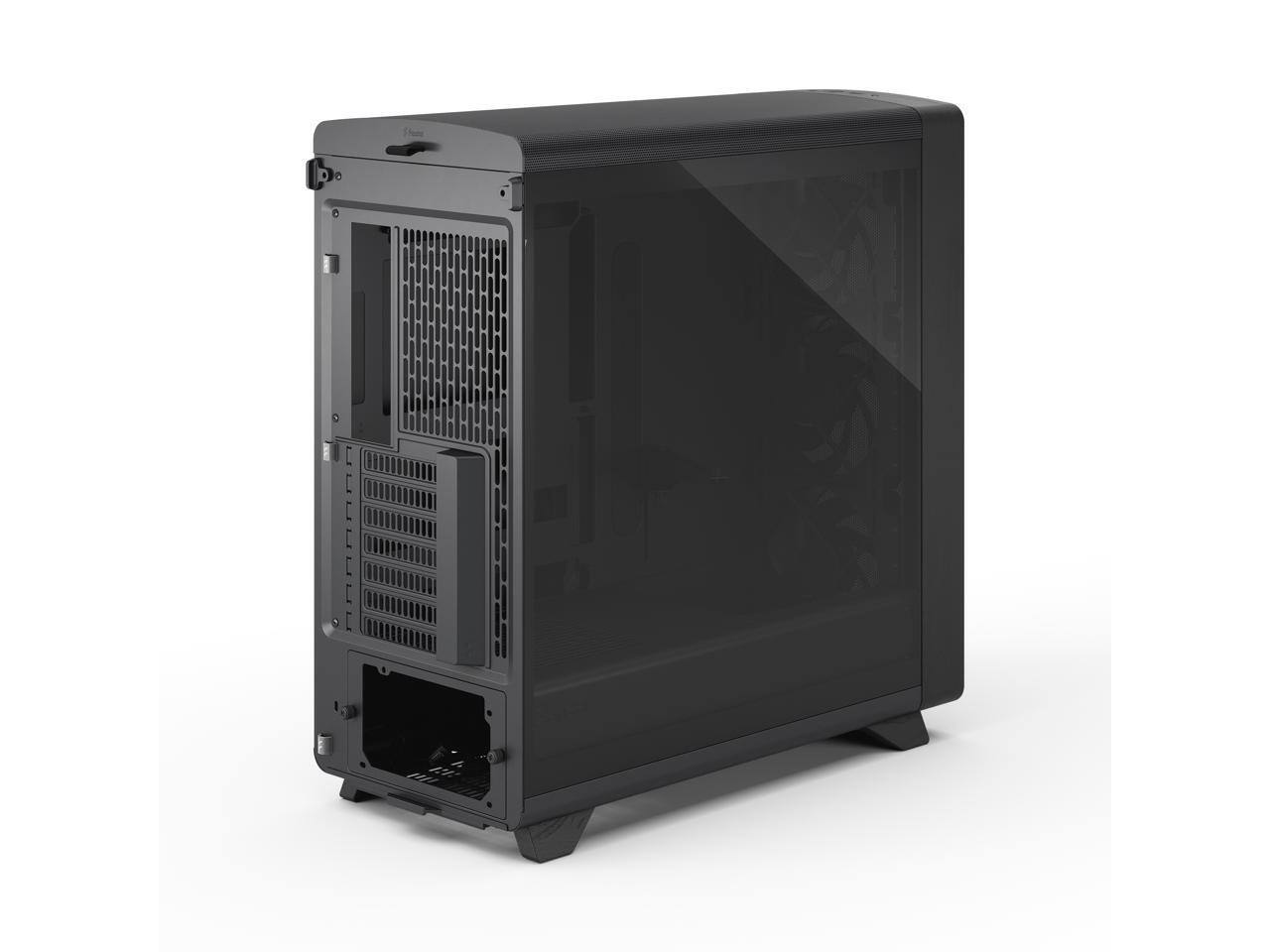 Alt View 4. Fractal Design - Fractal Design Summit Blackout TG Blackened Oak PC Case - Tempered Glass, 3 Fans, ATX/E-ATX/mATX/ITX - Black.