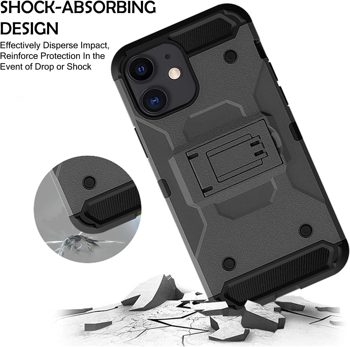 SHOCK-ABSORBING DESIGN  
Effectively Disperse Impact, Reinforce Protection In the Event of Drop or Shock