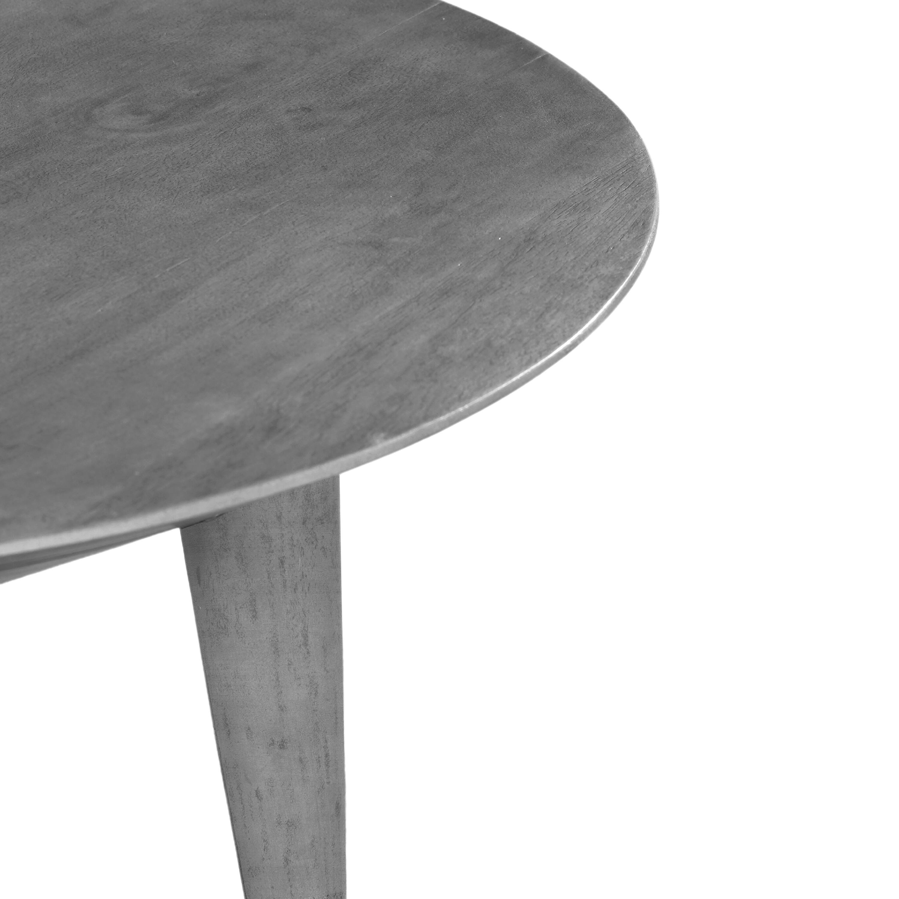 Alt View 2. Manhattan Lane - Venus 28 Inch Coffee Table with 3 Tapered Splayed Legs, Gray Mango Wood - Gray.