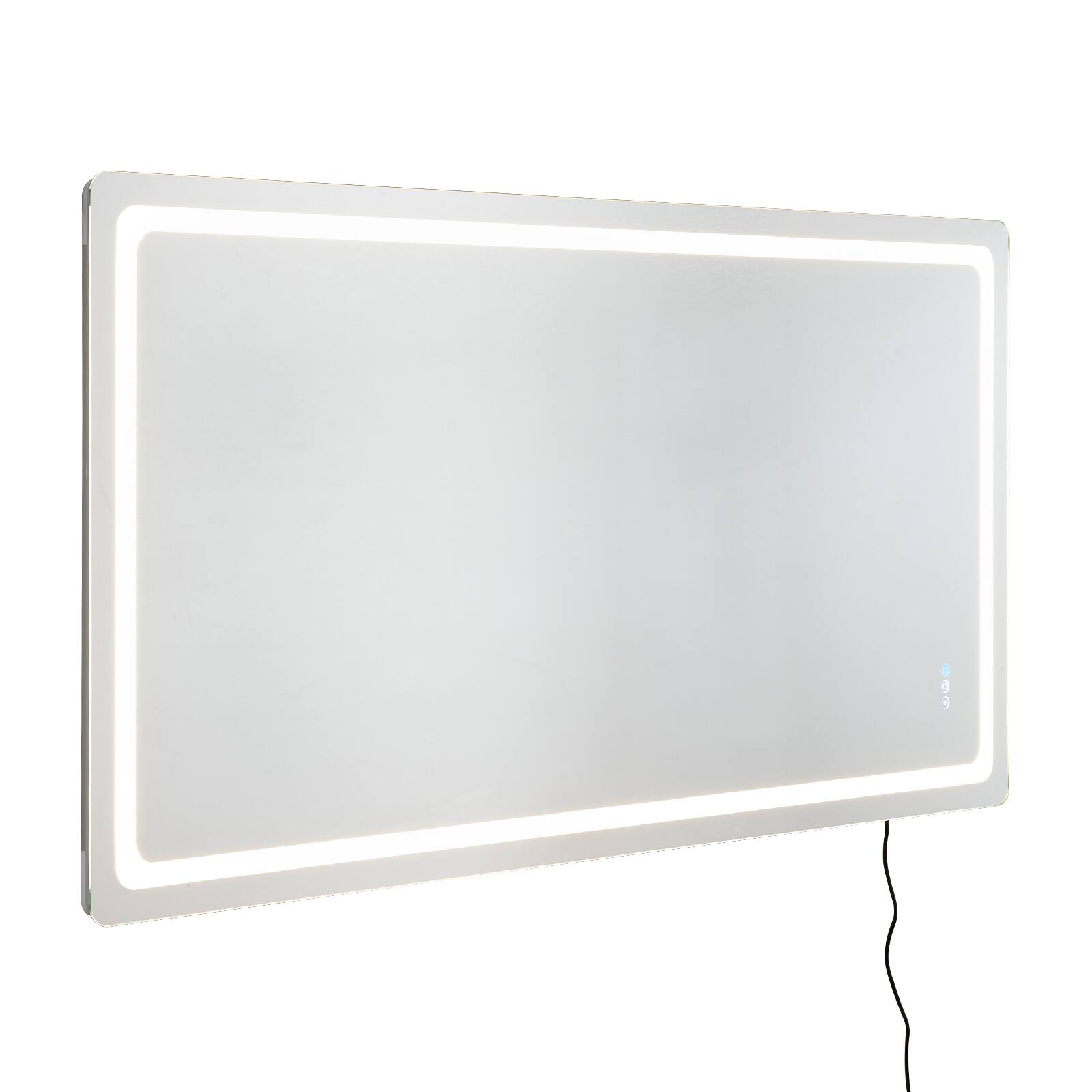 Front. VEVOR - LED Bathroom Mirror, 36" x 72" LED Bathroom Vanity Mirror with Frontlit and Backlit, Anti-Fog Memory Mirror with Lights - Gray and white.