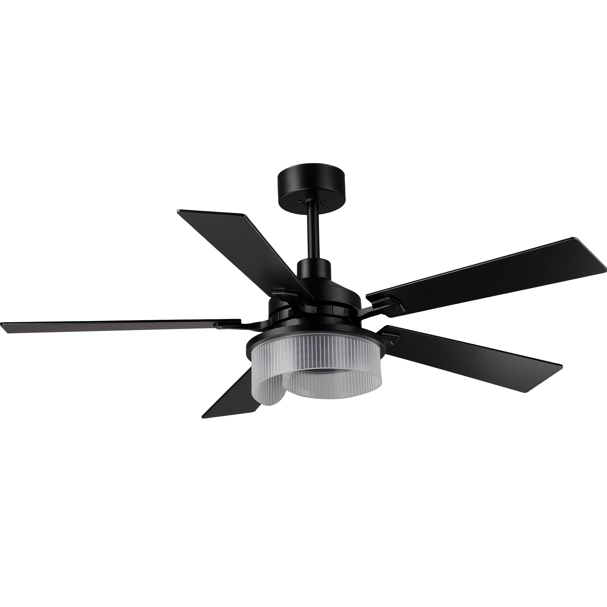 Alt View 6. Parrot Uncle - 52-inch Modern Matte Black Stepless Dimming 3CCT Integrated LED Ceiling Fan with Reversible Blades - Black.