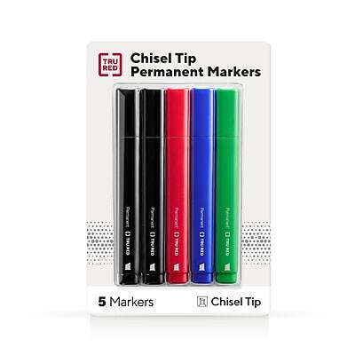 TRU RED Chisel Tip Permanent Markers
5 Markers
Chisel Tip