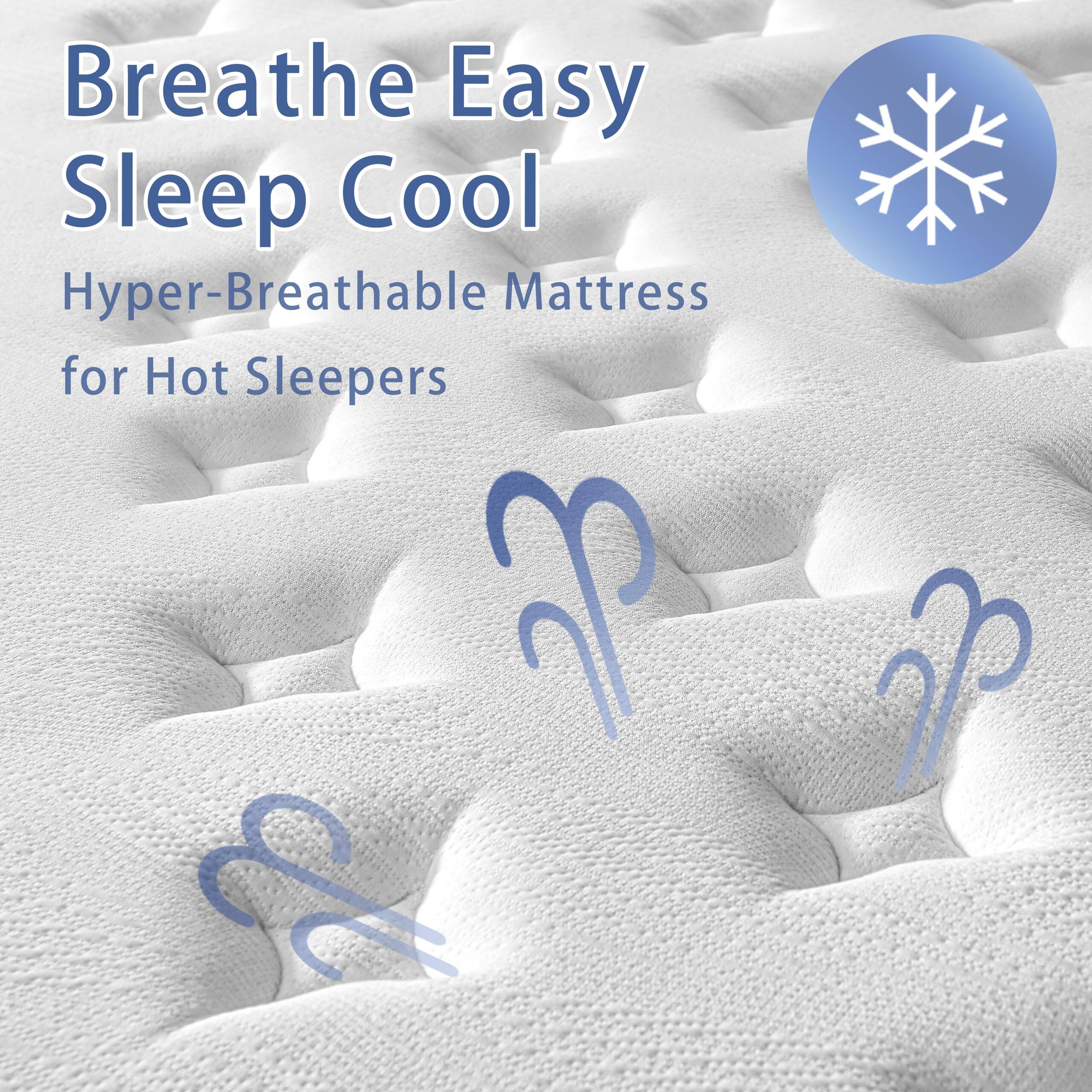 Breathe Easy  
Sleep Cool  
Hyper-Breathable Mattress for Hot Sleepers