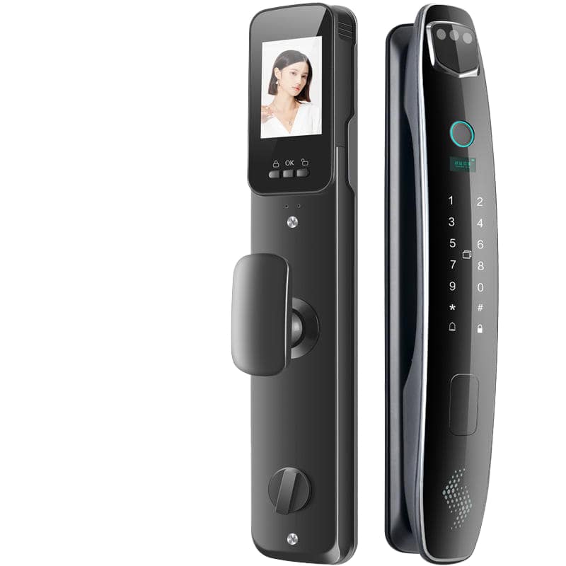 Cluzine - Palm Vein Smart Door Lock with Camera, Video Doorbell, 24H Sentinel Mode, Auto Lock, APP Remote