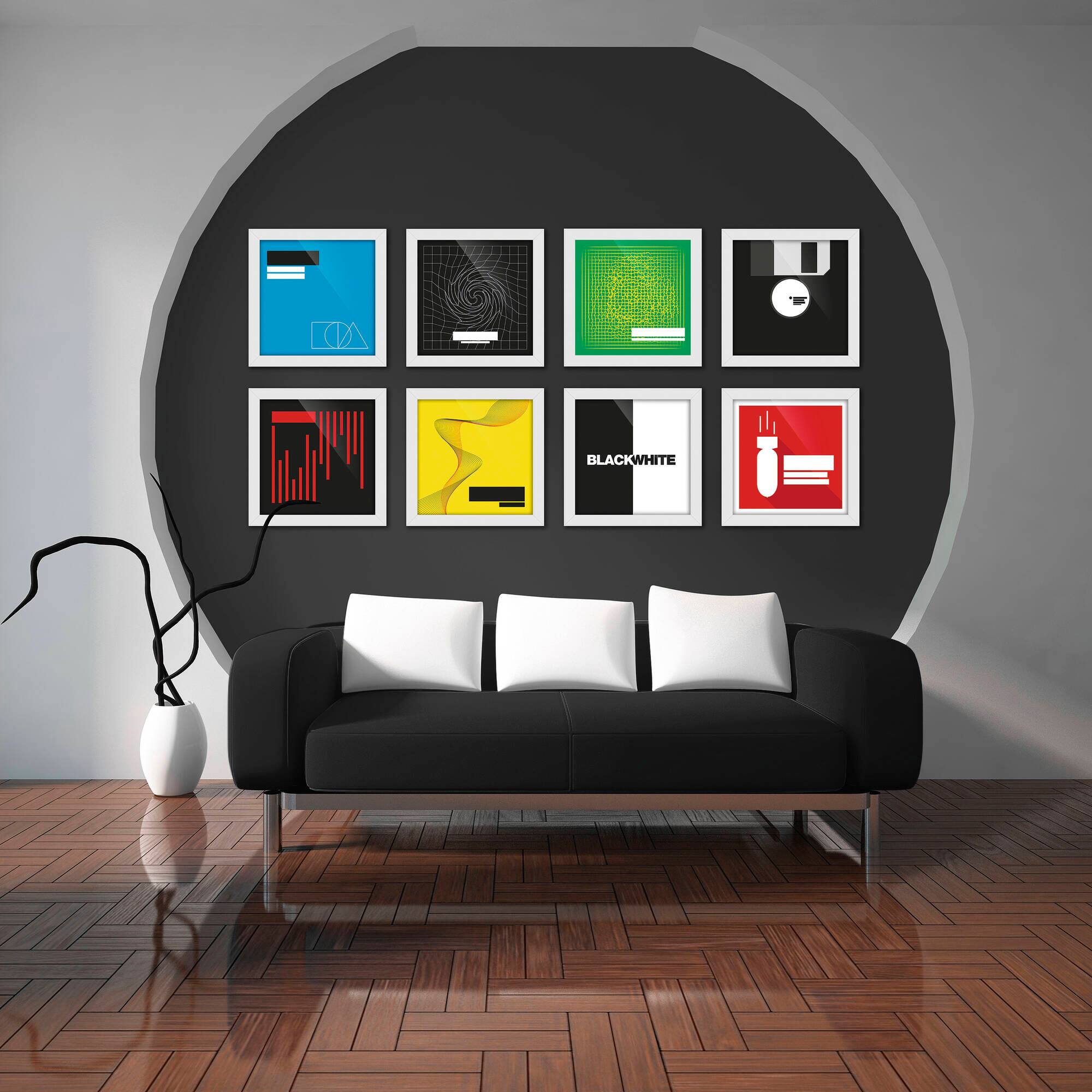 Left. Glorious - GLORIOUS 12" Vinyl Frame Set (3-Pack, White) - White.