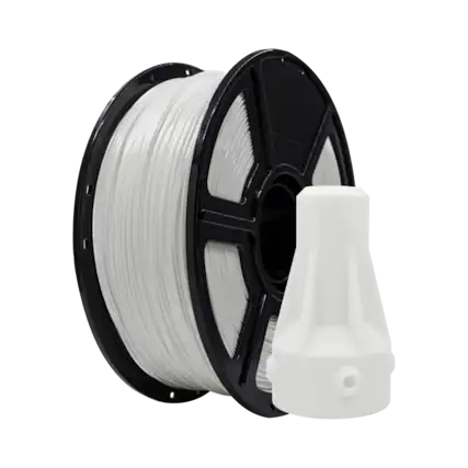 Front. Flashforge - ABS Filament 1.75mm, High Impact & Heat Resistant (HDT 88°C), Strong & Durable for 1.75mm 3D Printers - White.