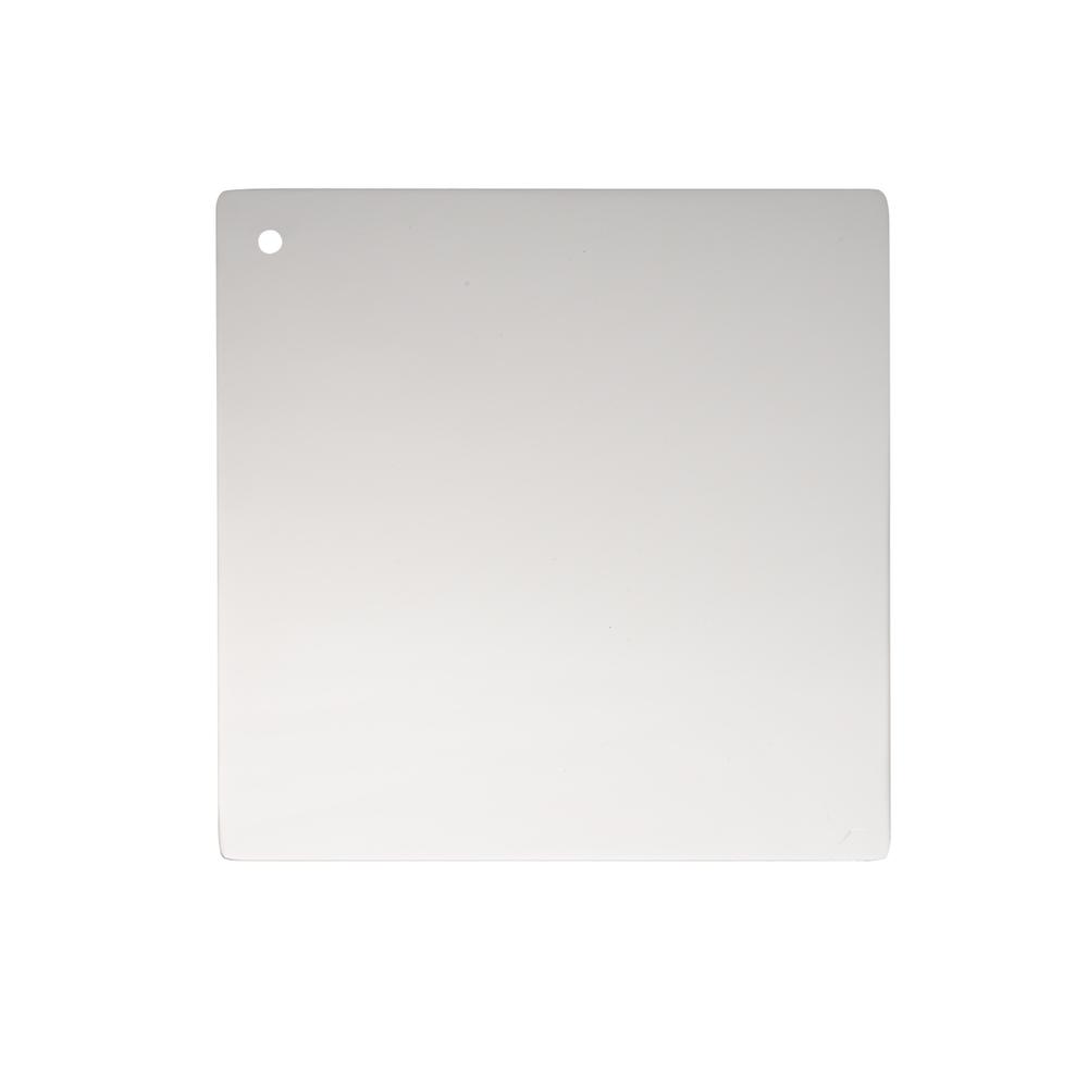 Angle. Elegant Kitchen and Bath - Metal Finish sample in polished nickel 6x6 - Polished Nickel.