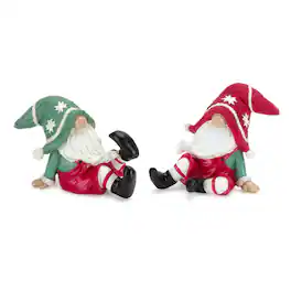 BreeBe - Nordic Winter Gnome Figurine (Set of 2) - Multicolor