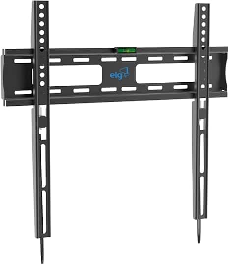 Front. ELG - ELG FIX400 Fixed TV Wall Mount with VESA 100×100 to 400×400 Slim Low-Profile Bracket 32–77" TVs - Black.