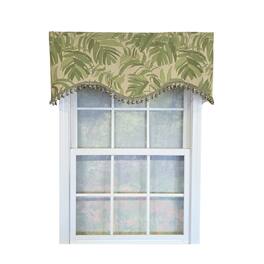 RLF Home - 100% Cotton Breeze Cornice Fully lined Windows Rod Pocket Valance 50" x 17" - Green