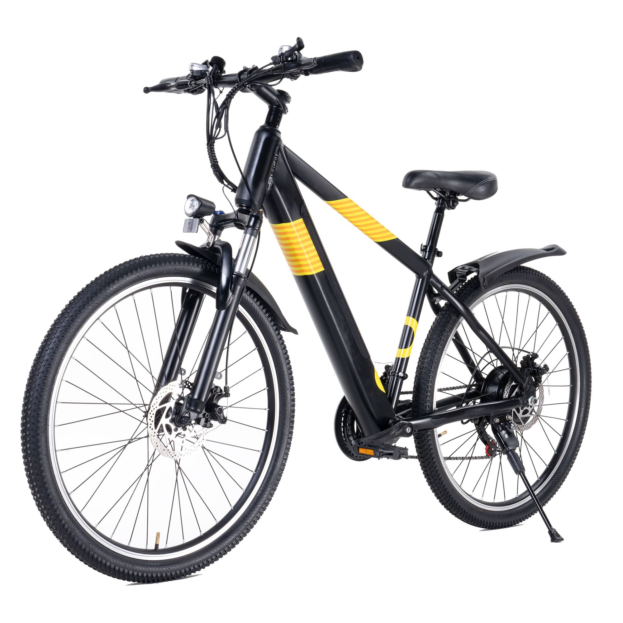 Front. MIHOVER - 550W Adult E-Bike with 47.45V 7.8Ah Battery, 26 in. Wheels, 40-Mile Range, Lockable Suspension Fork, UL2849 Certified - Black.