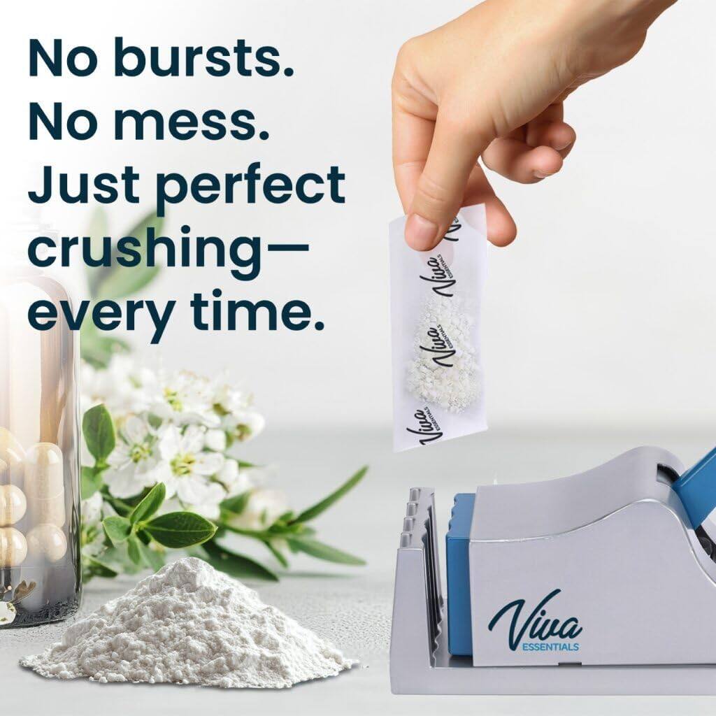 No bursts.  
No mess.  
Just perfect crushing—every time.  
Viva ESSENTIALS