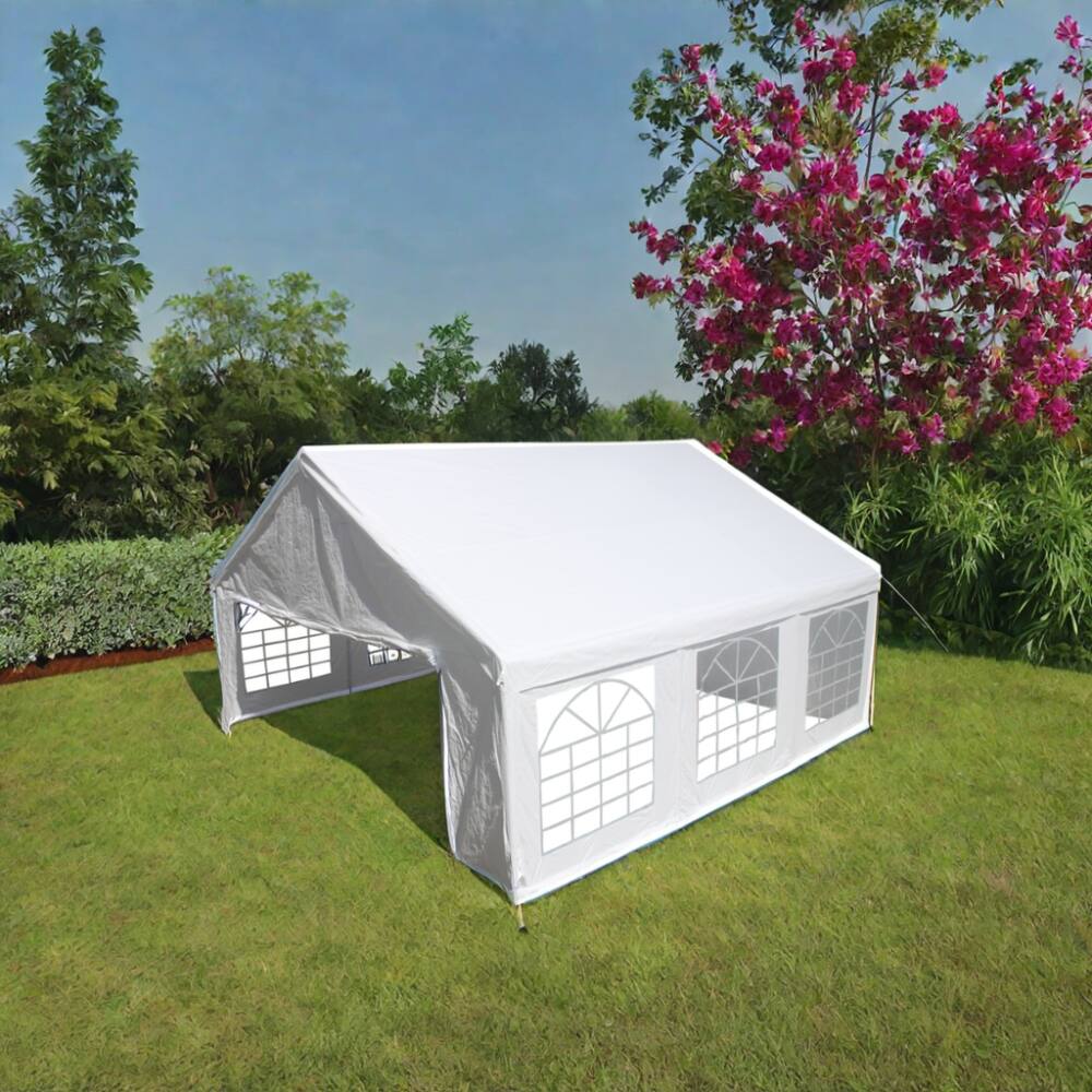 Alt View 2. APRILSOUL - 20x20 Feet Party Tent Heavy Duty Marquee Canopy Outdoor Wedding Carport Events Shelter with Storgae Carry Bags - White.