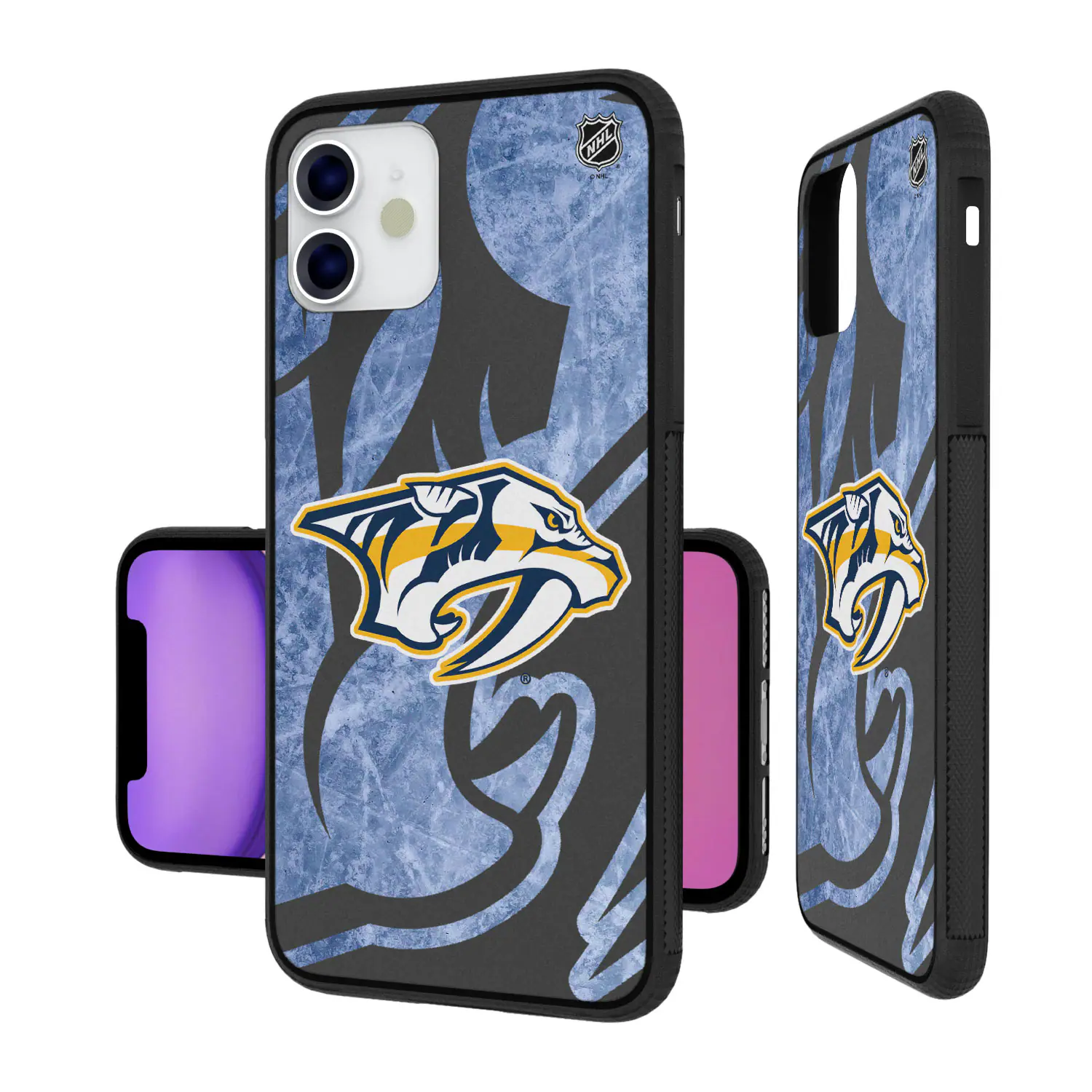 Alt View 1. Keyscaper - Nashville Predators Bump Case with 8.2ft Drop Protection - 16 - Multicolor.