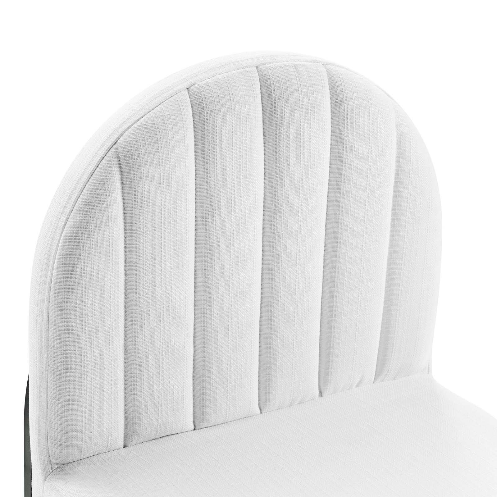 Alt View 5. Modway - Isla Channel Tufted Upholstered Fabric Dining Side Chair by Modway - Black White.