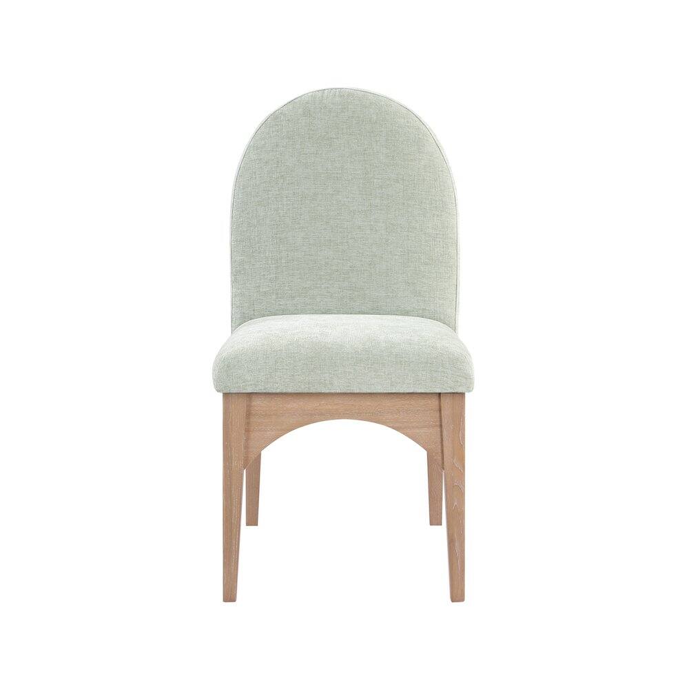Alt View 1. Meridian Furniture - Waldorf Mint Chenille Fabric Dining Chair - Blue.