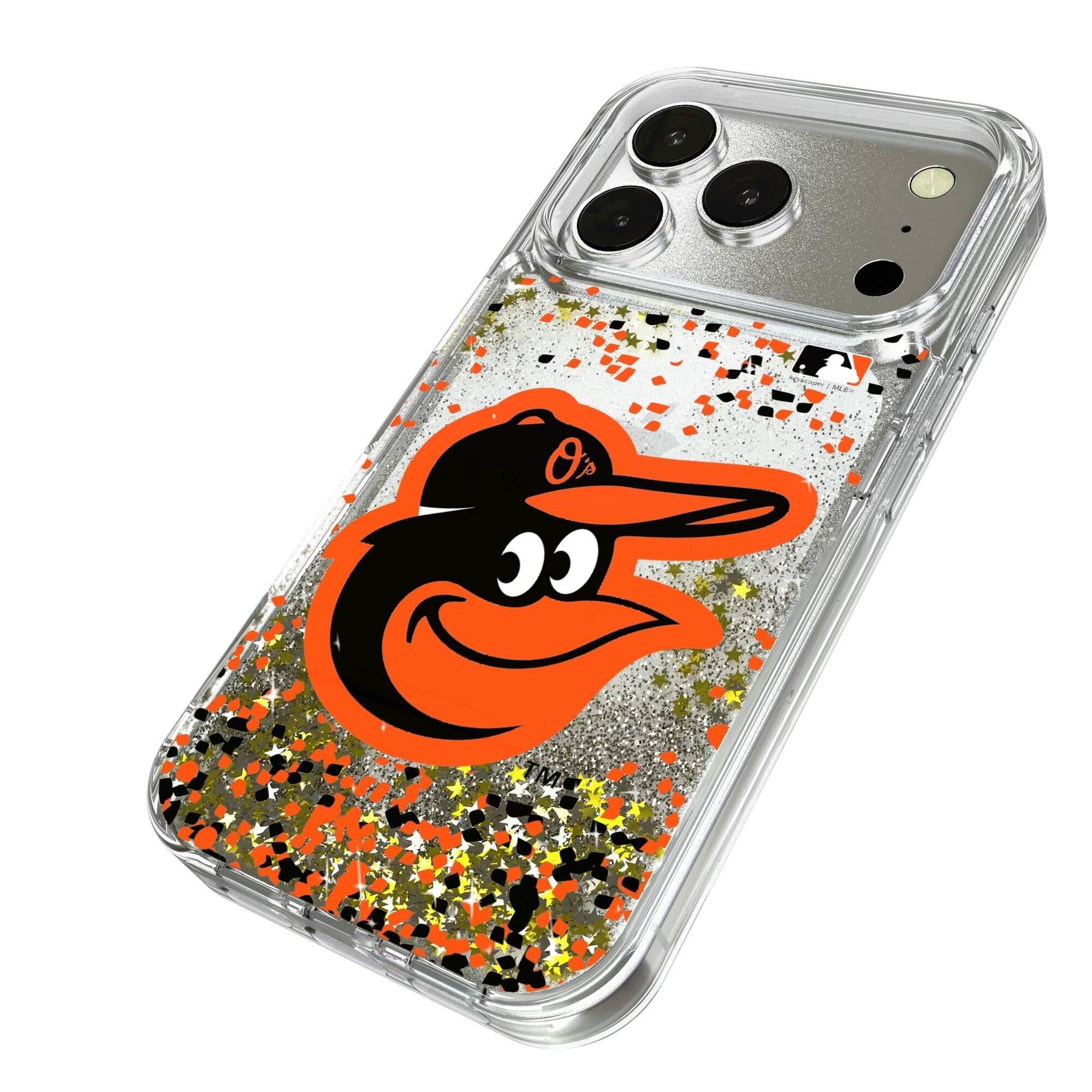 Alt View 1. Keyscaper - Baltimore Orioles Glitter Confetti iPhone Case - 16 - Multicolor.