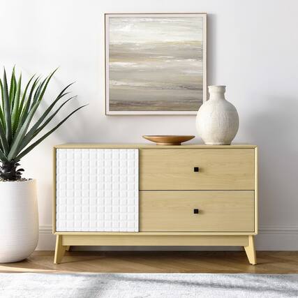 Front. Modway - Nectar 43" Wood Grain Accent Cabinet by Modway - Natural White.