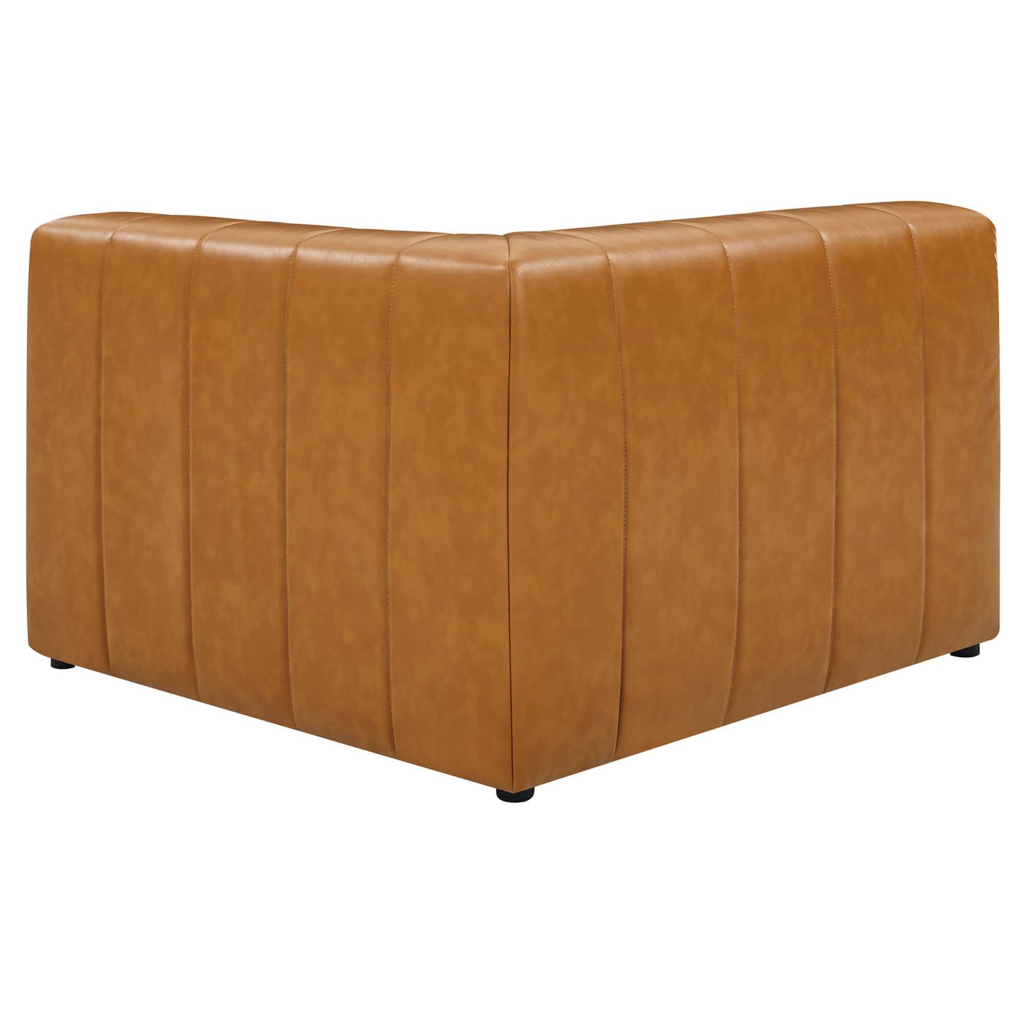 Alt View 1. Modway - Bartlett 4-Piece Vegan Leather Sectional Sofa by Modway - Brown.