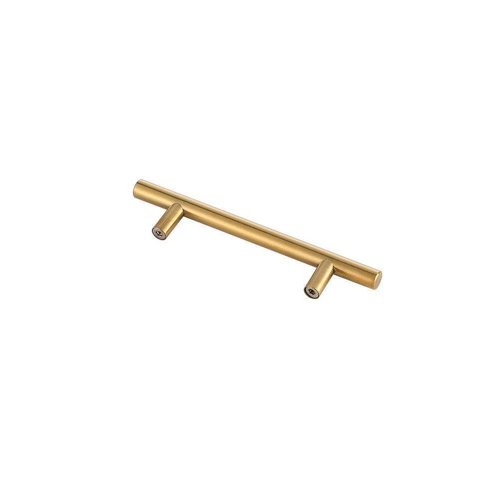 Back. Elegant Decor - Quinn 4" Center to Center Brass Bar Pull Multipack (set of 10) - Brass.