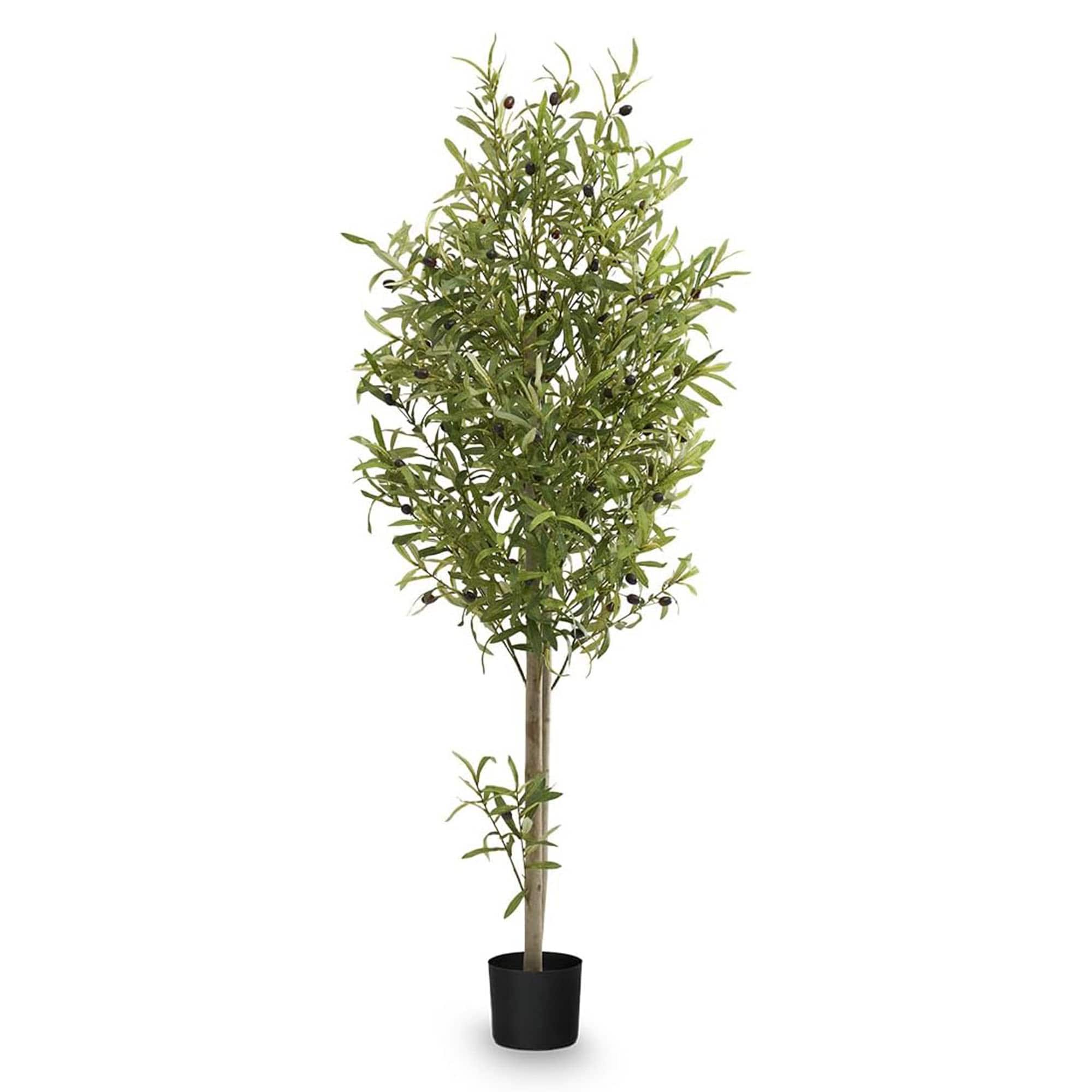 Maia Shop - Artificial Olive Tree 5 Feet Tall Potted Home Decoration, 60 Inches - Green