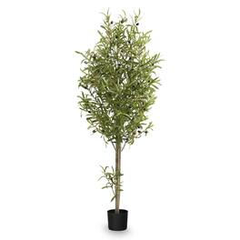 Maia Shop - Artificial Olive Tree 5 Feet Tall Potted Home Decoration, 60 Inches - Green