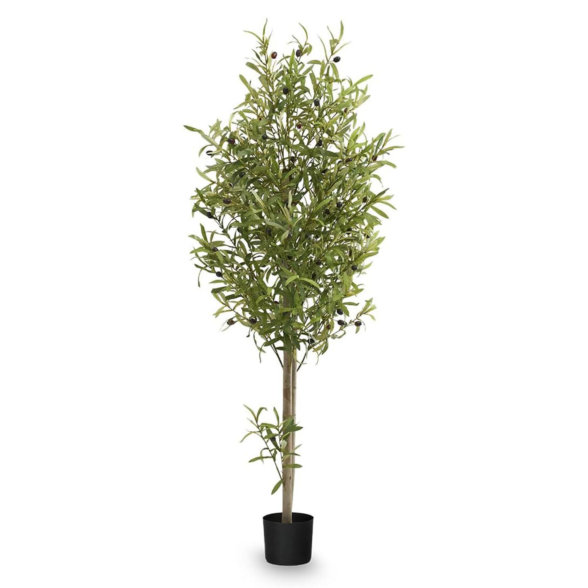 Front. Maia Shop - Maia Shop Artificial Olive Tree 5 Feet Tall Potted Home Decoration, 60 Inches - Green.