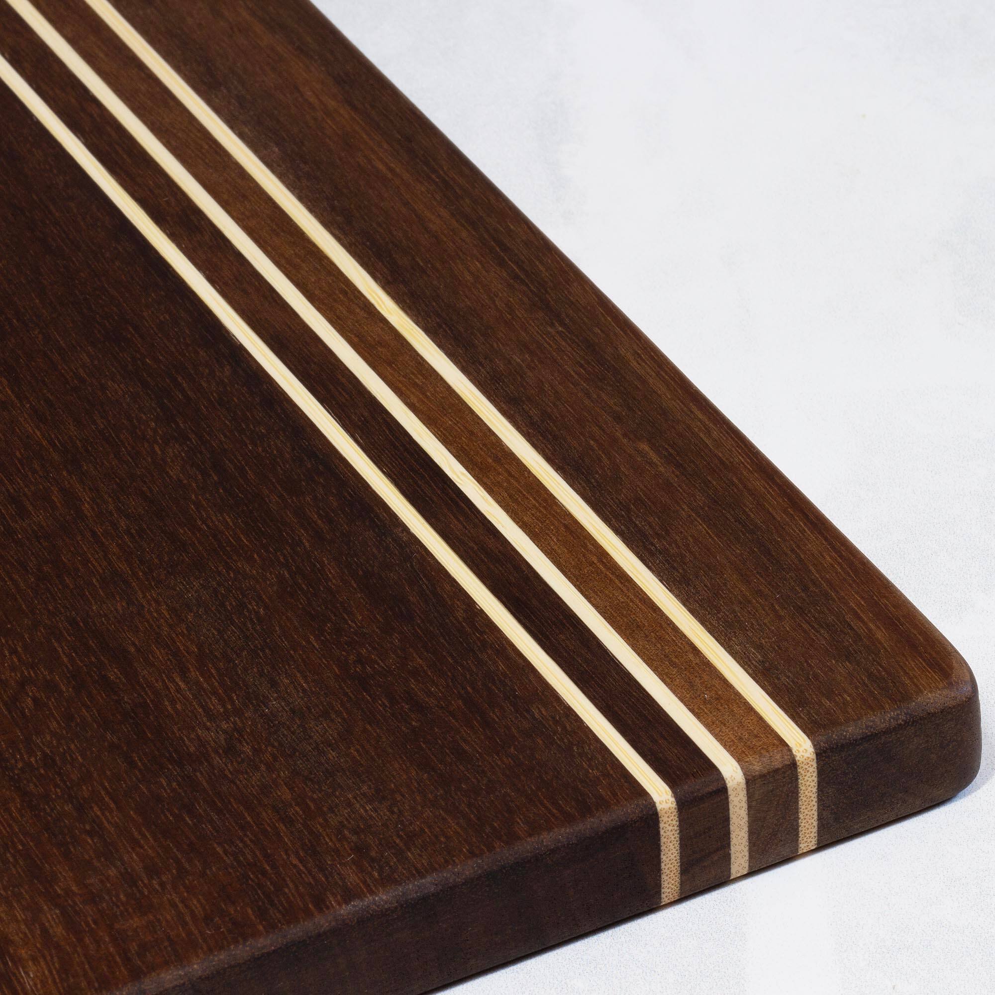Alt View 2. Rock & Branch - Acacia Wood Pinstripe Paddle Board.
