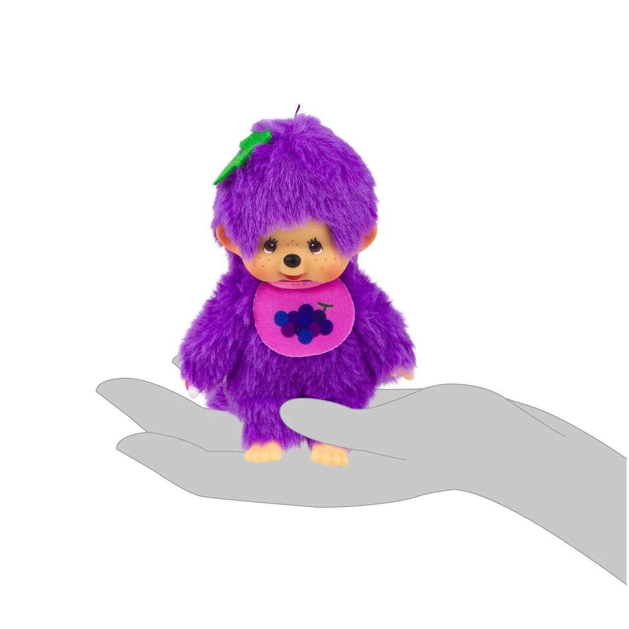 Alt View 5. Monchhichi - Sekiguchi Monchhichi Fruit Color Plush Doll - Grape Purple.
