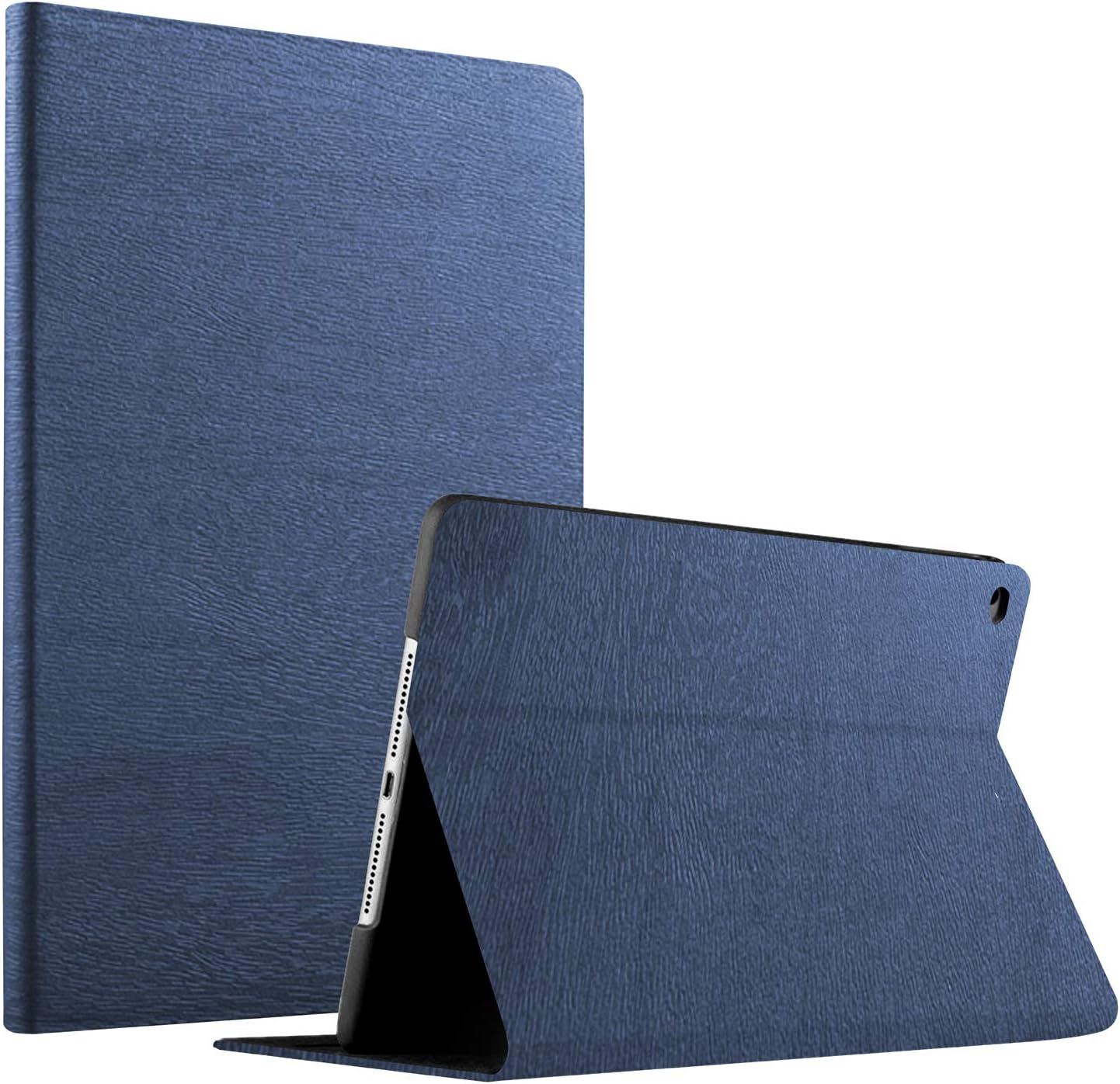 Alt View 4. DuraSafe Cases - iPad 9.7" 2nd/3rd/4th Gen 2011/2012 Tree Texture Folio Smart Case with Viewing Stand A1395 A1396 A1397 A1416 A1430 A1403 - Navy Blue.