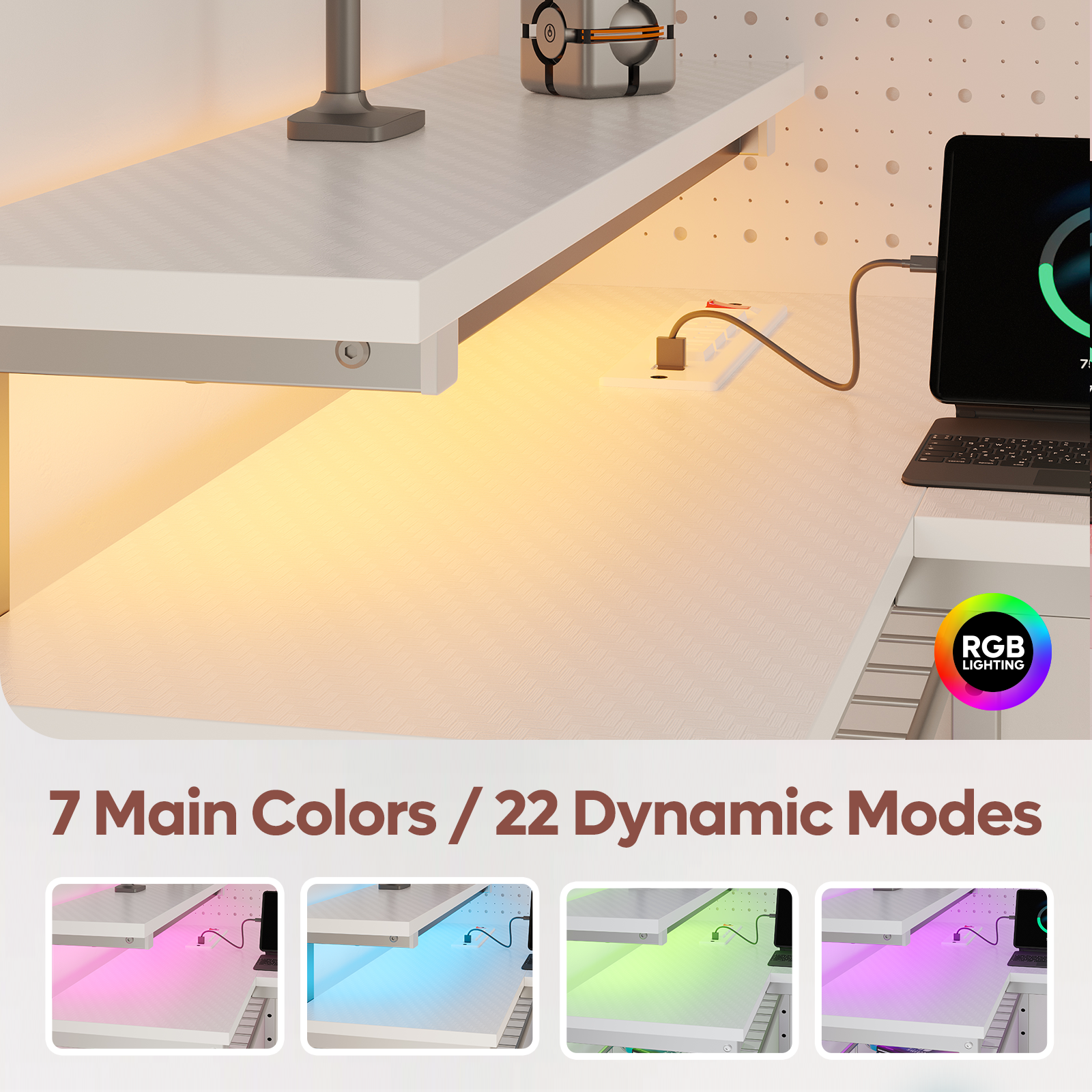 I RGB LIGHTING 7 Main Colors / 22 Dynamic Modes