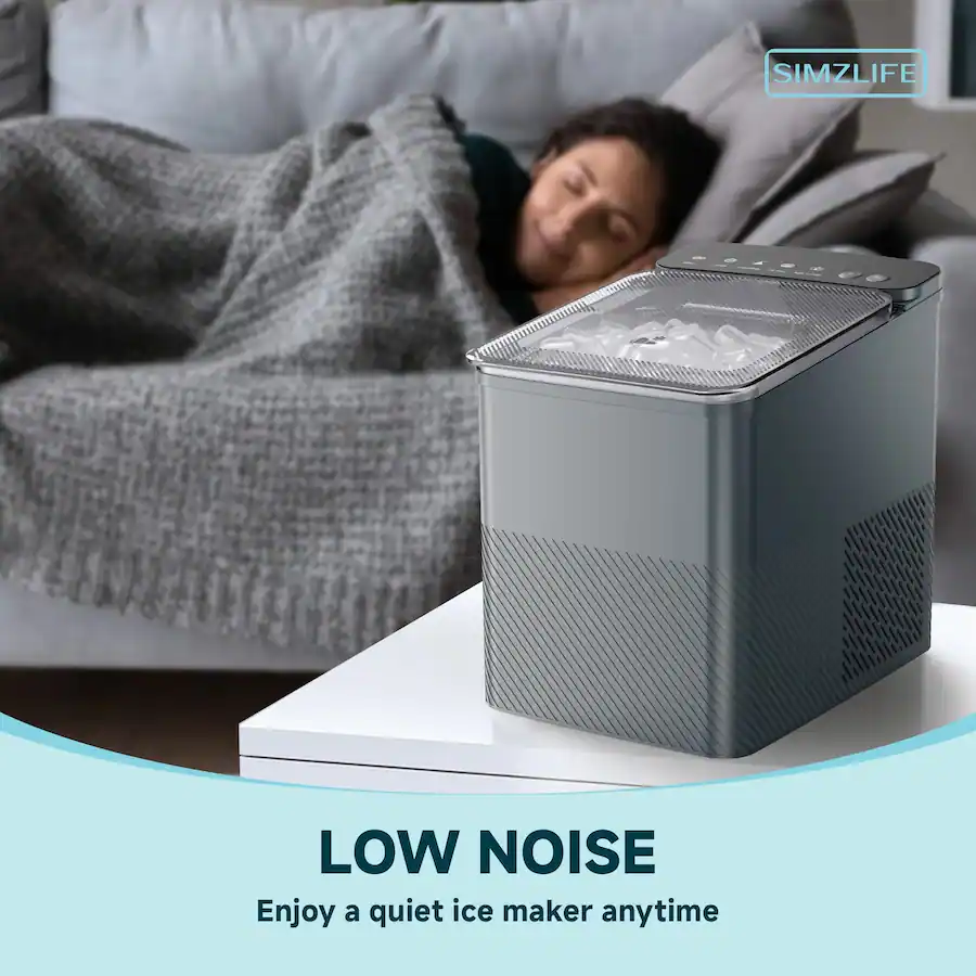 Euhomy Ice Maker Countertop, Portable Bullet Ice Machine with Self ...