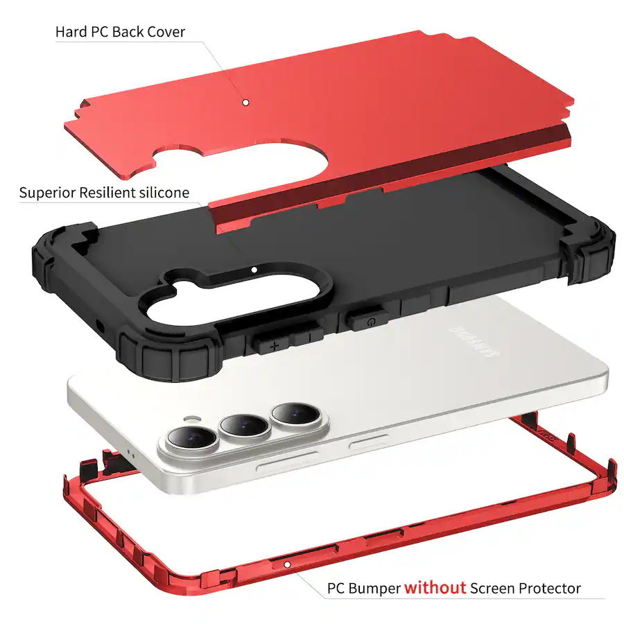 Dteck Rugged Case for Samsung Galaxy S26,Shockproof Soft Silicone ...