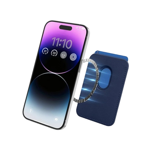 Home Collection - Leather Magnetic Wallet Card Holder For iPhone 15 14 13 12 Pro Max Plus - Indigo