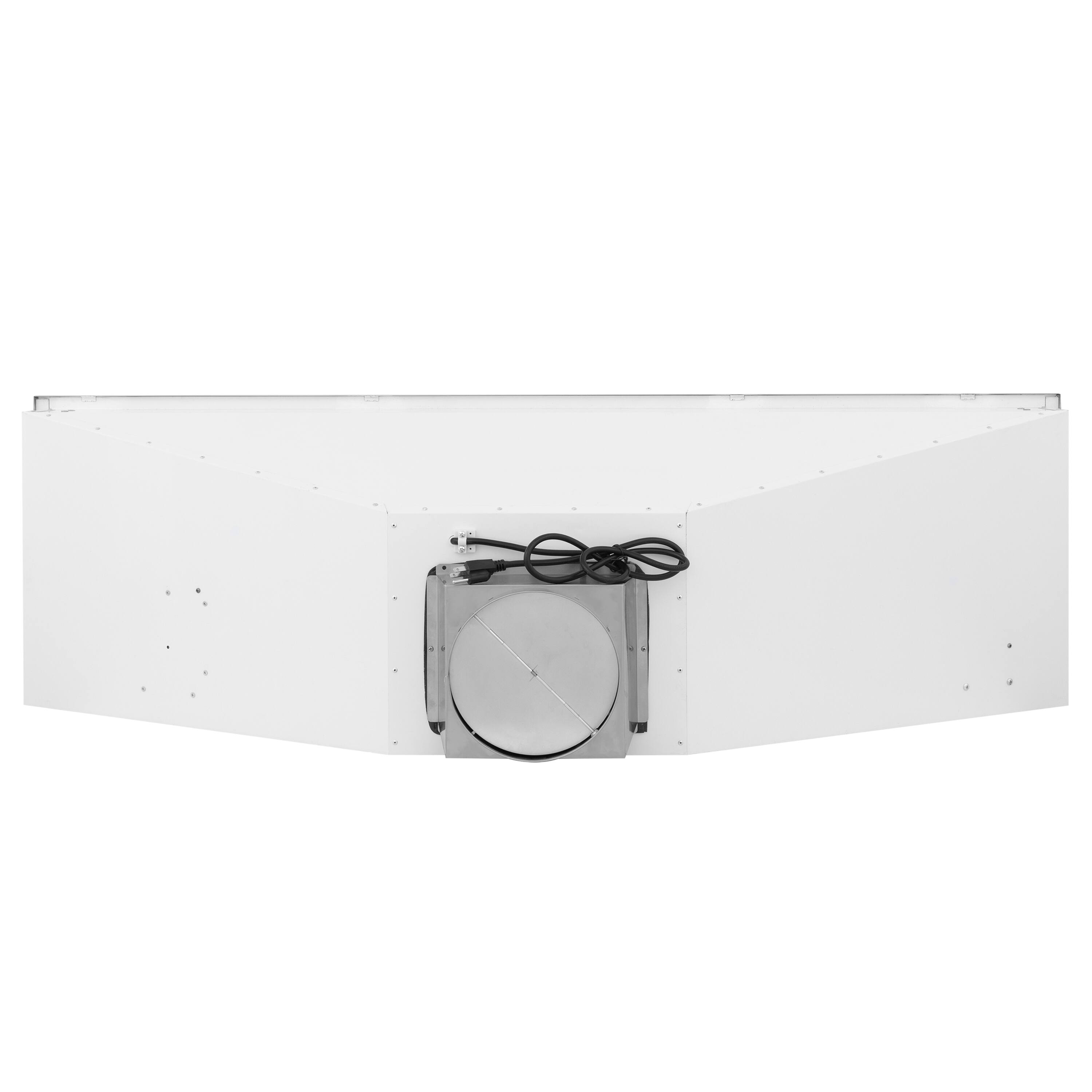 Back. ZLINE - ZLINE 58" Ducted Wall Mount Range Hood Insert in Stainless Steel (698-58) - Stainless Steel.