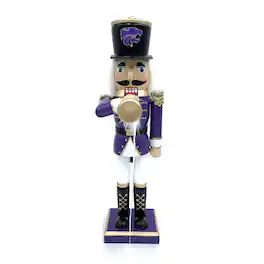 Santa's Workshop - Kansas State Wildcats 14" Bugler Nutcracker - Purple