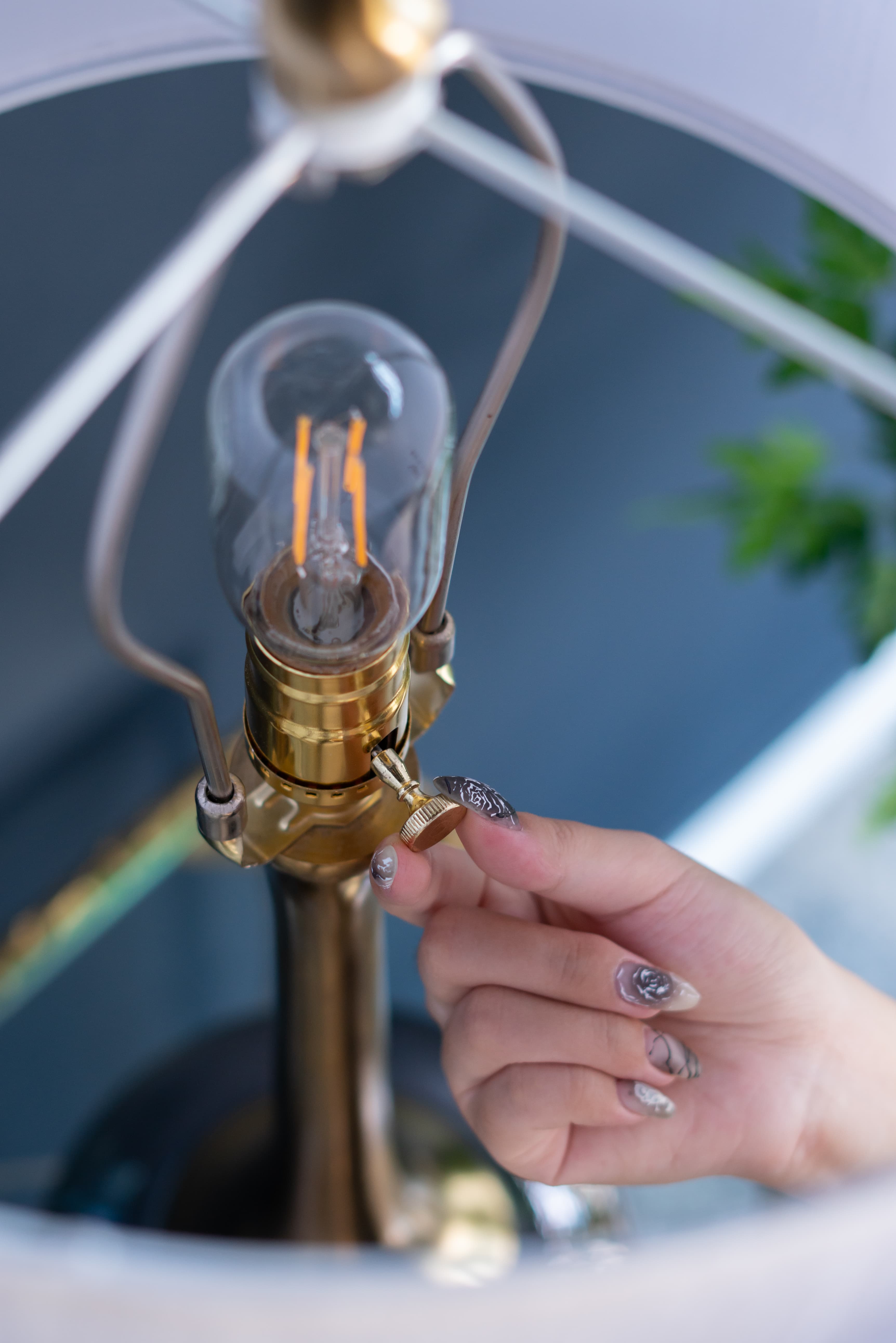 Alt View 10. Luckbyte - D15x29" Table Lamp Glass Drum Lamp Shade Assembly Required.